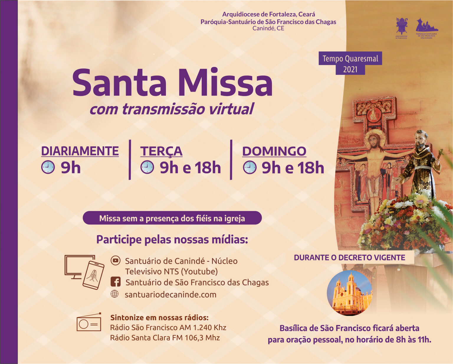 Horários de Missas Santuário de Canindé