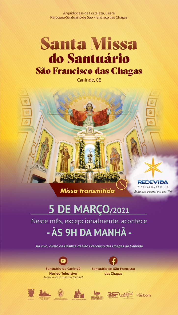 Missa do Santuário na Rede Vida será às 9h Santuário de Canindé Missa do Santuário na Rede Vida será às 9h Santuário de Canindé