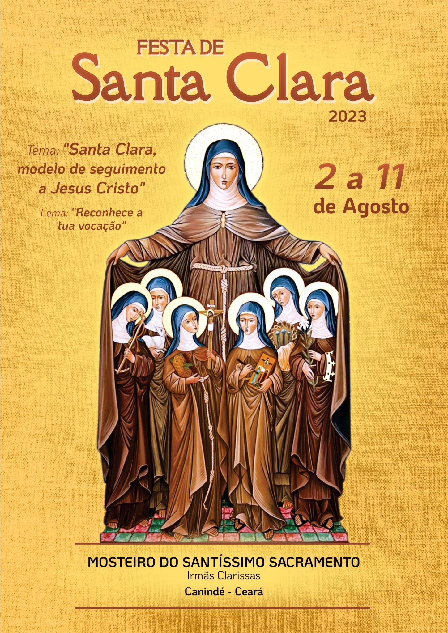 Festa de Santa Clara 2023 de 02 a 11 de agosto - Santuário de Canindé