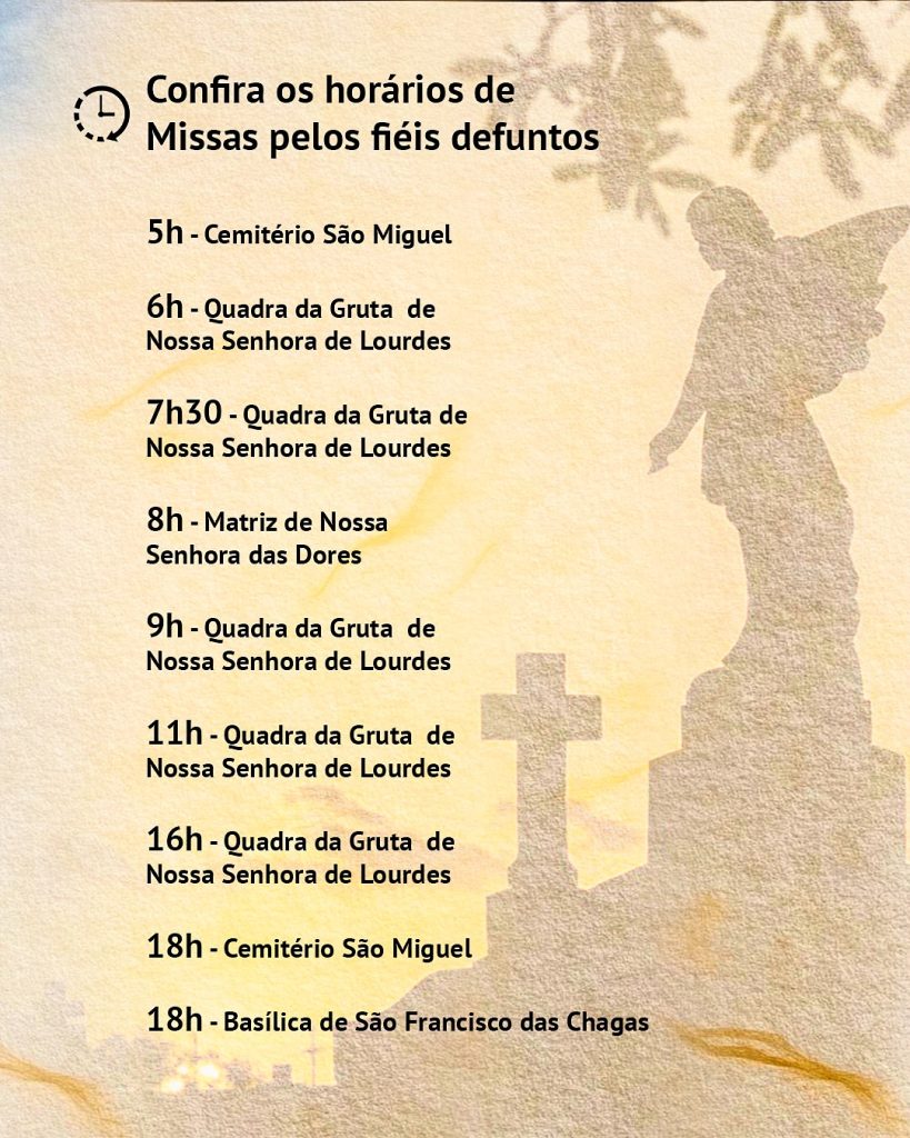 Horários de Missas do Dia de Finados