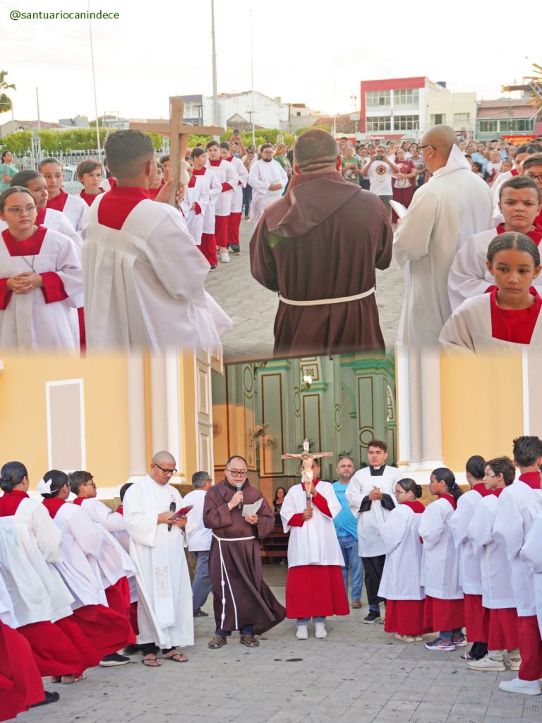 Chegada da peregrinação jubilar na Basílica de São Francisco das Chagas