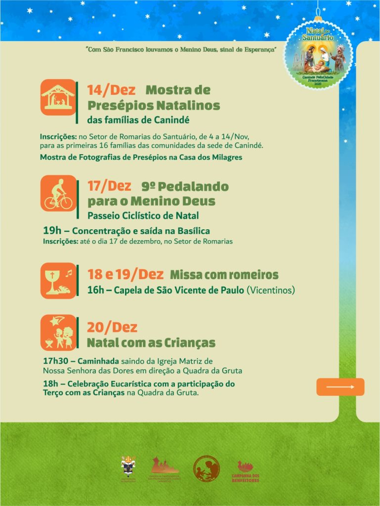 Programação do Natal no Santuário 2025