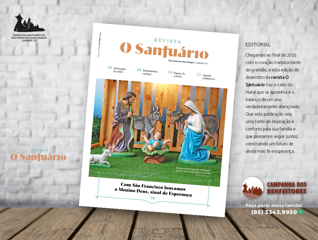 Edição de dezembro da revista O Santuário